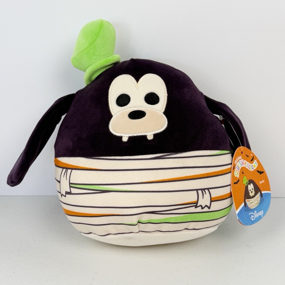 Disney Squishmallow Goofy Mummy Halloween Plush 8 Inch Kellytoy NWT